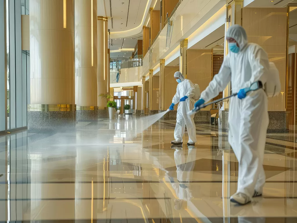 Técnico Solux realizando desentupimento empresarial em São Paulo